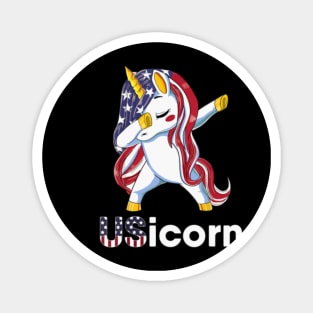 USA Flag Dabbing Unicorn Dress Stuff 4th of July G Magnet